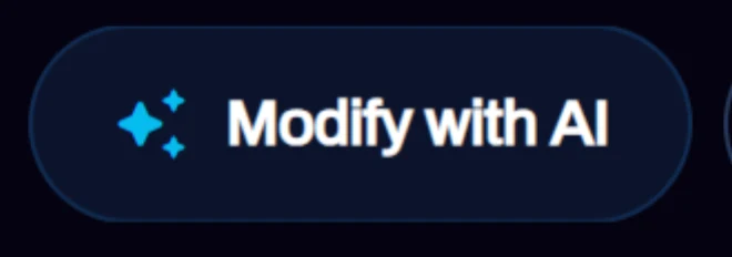 The Modify with AI button in the editor toolbar